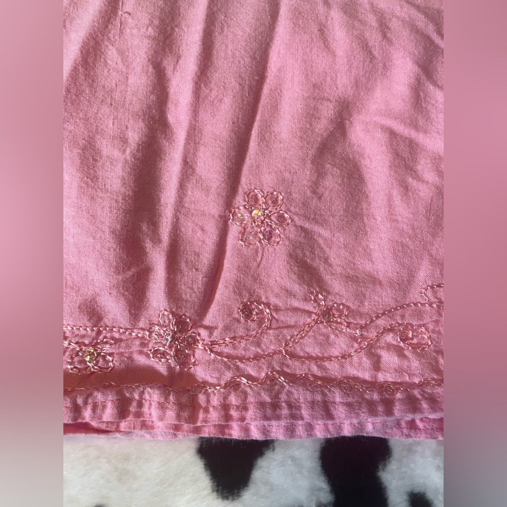 Freedom Pastel Pink Embroidered Fairy Wrap Skirt - Picture 5 of 12